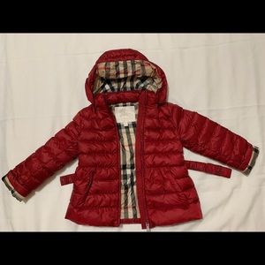 Burberry Children's Red Puffer Jacket